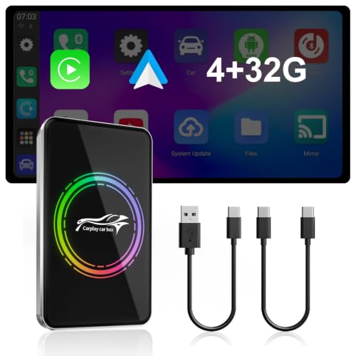 3 in1 CarPlay AI Box, Wireless CarPlay Adapter, 4GB+32GB