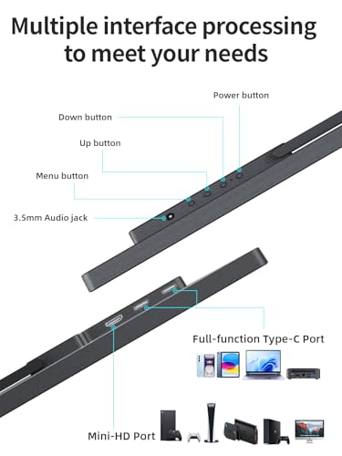 24.5" 2.5K Portable Monitor 160Hz QHD Gaming Monitor 100% sRGB IPS Large Screen, USB-C HDMI External Second Screen with Kickstand, Travel Monitor for Laptop, PC, Phone, VESA Mountable - size: 24.5inch 2.5K