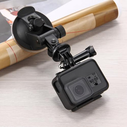Car Camera Mount for GoPro, Suction Cup Mount on Vehicle Windshield Dash Holder,Compatible with GoPro Hero 13 12 11/Insta360 X5 X4 X3 X2/DJI OSMO Action Cam Mount - size: 2.7" Suction Cup