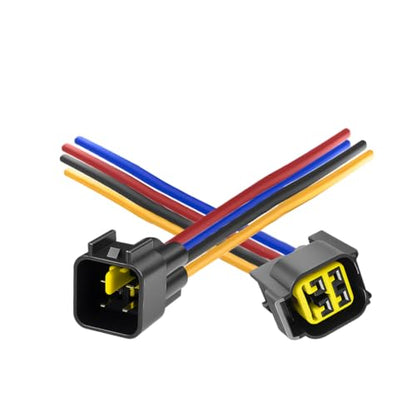 4 Pin Car Waterproof Connector, Vehicle Male and Female Electrical Way Wire Connector, Automotive Wire Connection Harness Pigtail Accessories, Universal for Truck RV SUV - size: 4 Pin