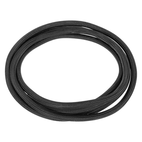 MECCANIXITY Split Sleeve Wire Loom 11/32" 9.84Ft Black Self Wrapping Braided Sleeve UL94-V2 Fireproof PET Sleeving for Automotive, Home Cable Management - color: Black, size: 11/32 Inch x 9.84Ft