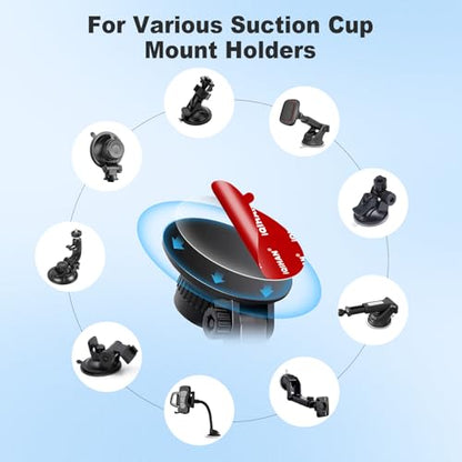 Sticky Adhesive Dashboard Mounting Pad, 5pcs 3.15" Double-Sided Circle Tapes Replacement for Suction Cup Phone Mount, Strong Gel Clear Sticker for Base of Car Windshield Phone Holder, Dash Cam, GPS - size: 3.15" / 80mm