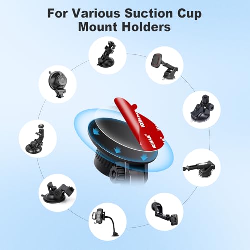 5pcs Sticky Adhesive Pads for Car Phone Mount, 70mm/ 2.76" Double-Sided Heavy Duty Sticker Gel Mounting Tapes Replacement Kit for Suction Cup Dashboard Cell Phone Holder Windshield Dash Cam GPS Base - size: 2.76" / 70mm