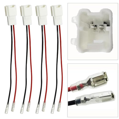 4PCS Car Door Speaker Wiring Harness Adapter Connector Plug Compatible with Nissan Sentra Altima Rogue 2004-2019, Infiniti M35 G35 Q40 G25 QX70 2006-2018