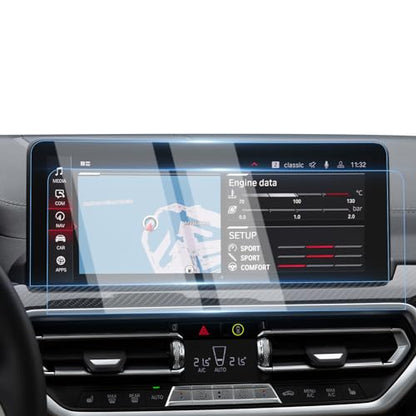 Karltys 2 Pack Screen Protector for 2022-2025 BMW X3 X4 Accessories 12.3-Inch Touchscreen, 9H Tempered Glass Screen Protector for BMW X3, Anti Glare Anti Fingerprint Car Radio Screen Cover - size: 12.3"BMW X3 X4 2022-2025