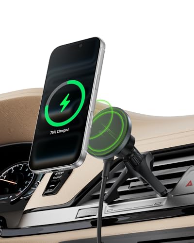 Belkin Qi2 15W Magnetic Wireless Vent Mount, Fast Charging Car Charger - style: Vent Mount