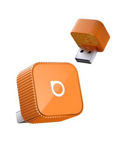 OTTOCAST Mini Cube 3.0 Wireless CarPlay & Android Auto Adapter 2026– Plug & Play, Fast Auto-Reconnect (Orange) - color: Orange, size: USB A