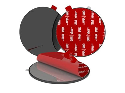 Dashboard Pad Mounting Disk for Suction Cup Mounts Only, 3.23 in Heat-Resistant Adhesive Base with Flexible Steel Reinforcement, Fits Flat & Curved Dashboards, Phone Holders, GPS & Dash Cams 3 Pack - style: 3 Count (Pack of 1)