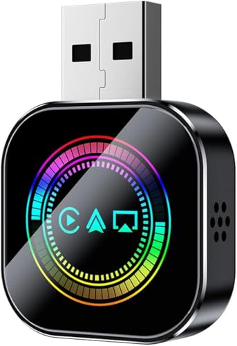 2026 Upgrade 3 in 1 Screen Mirror iOS Phone, Plug-and-Play Smart Car Interconnection Box with Fast 3s Connection, Voice Control, Split-Screen Display (H-C, for iPhone) - color: H-C, size: For iPhone