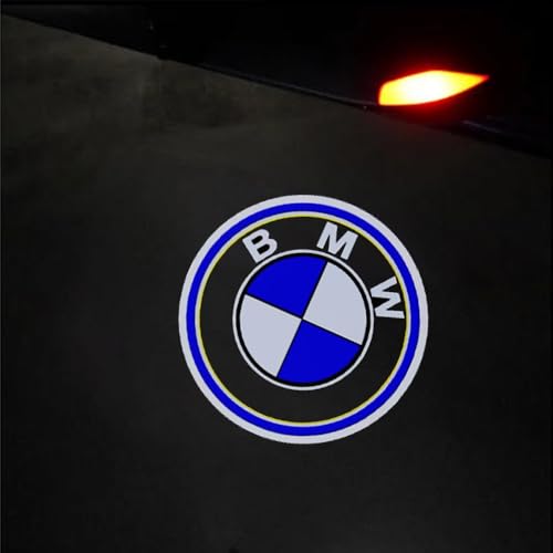NZY Never Fade HD Door Light Logo Projector Compatible with 1/2/3/4/5/6/7/M/X/Z/GT Series Accessories, 2Pcs 3D LED Ghost Shadow Laser Car Courtesy Step Light Puddle Lamps - color: B