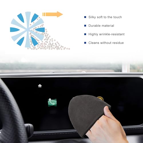 Car Screen Cleaning Wipes, 4.72" × 3.94" Triangle Microfiber Cleaner Auto Dashboard Display Wipes, Non-Scratch Foldable Cloth Touchscreen Cleaning Pad for Most Vehicles - color: Triangle