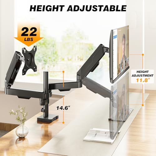 TVON Dual Monitor Stand & Monitor Arm Desk Mount up to 35 Inches - size: Dual Monitor Stand