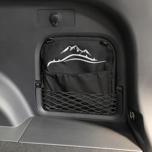 Trunk Organizer Multifunction Backpack, Upgrade Design Trunk Cubby Storage bag, Cargo Side Pocket Backseat Organizer For Toyota RAV4 accessories 2019-2025, Shopping, Camping Black, 1 pc
