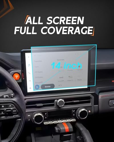CDEFG Matte Anti Glare for 2025 2026 Toyota Tacoma Screen Protector, 14 Inch Touchscreen, 2024 2025 2026 Tacoma (TRD Pro, Limited, Trailhunter) Accessories Tempered Glass - color: Tacoma 14 Inch Matte