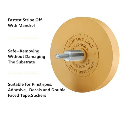 30 Pack Decal Remover Eraser Wheel Rubber Eraser Wheel for Drill Removes Car Stripes Vinyl Tapes and Graphics Rubber Eraser Wheel Tool Kit for Cars, RV, Motorcycles Sticker Remover Tool - size: 30 Pack Solid