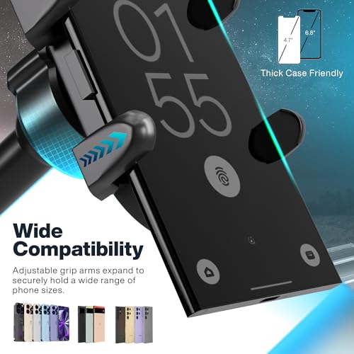 POV Car Recording Mount Atlas Suction Phone Mount for Windshield & Dashboard, 360° Adjustable Arm, Hands-Free Filming for TikTok, Driving Videos & Navigation