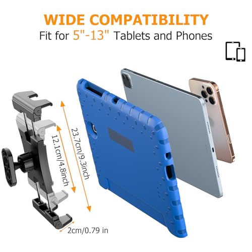 OHLPRO Tablet Wall Mount Holder, 360° Rotating iPad Wall Mount Holder with Drill Screw Base,Compatible with 4.7"-12.9" Devices Including iPad Pro, Mini, Air, Samsung, Kindle, Galaxy Tab - size: for 4.7-12.9" Device