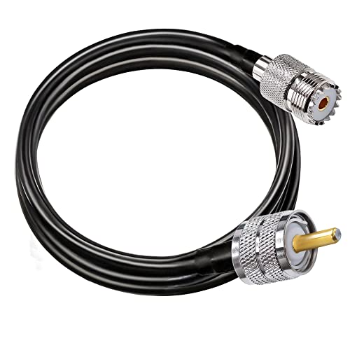 TUOLNK CB Coax RG58 UHF Male to Female Extension Cable - Low Loss Antenna PL-259 Jumper for CB Radio Ham Radio 6.6ft(2M) - size: 6.6ft