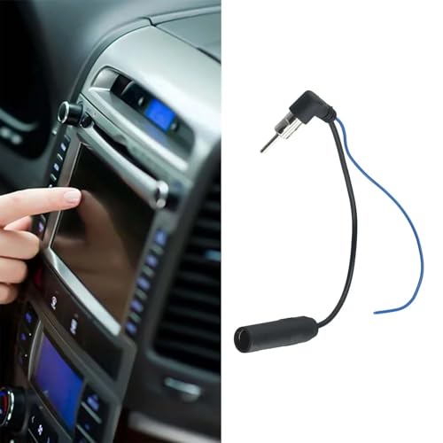 Car Radio Antenna Extension Cable with Power Supply Booster Lead Wire DIN Plug Male to Female Adapter Connector for Car Stereo Head Unit Aftermarket Car Audio System AM FM Radio Receiver
