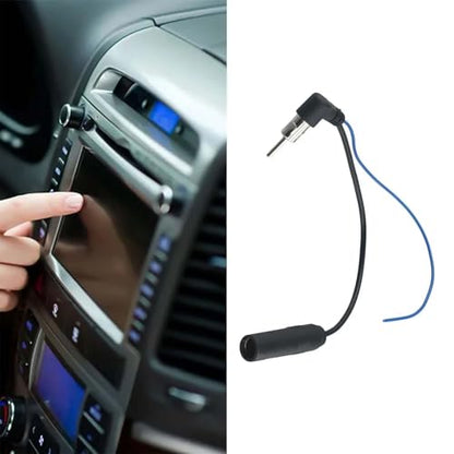Car Radio Antenna Extension Cable with Power Supply Booster Lead Wire DIN Plug Male to Female Adapter Connector for Car Stereo Head Unit Aftermarket Car Audio System AM FM Radio Receiver
