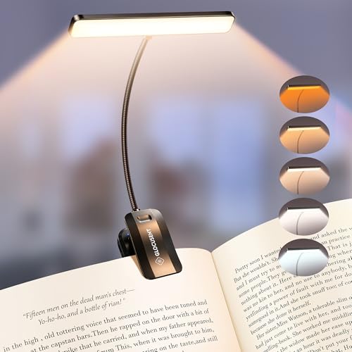 Glocusent 26 LED Reading Lights for Books in Bed, Ideal Gifts for Reader - color: Black
