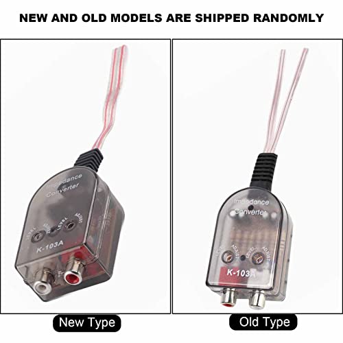 Speaker Level to Line Level Converter, ABS Car Stereo Hight to Low Converter, Adjustable Car Stereo Audio Converters, Transparent Impedance Converters for Cassette Player