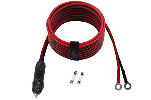 CUZEC Heavy-Duty 14AWG 20A Male Plug Cigarette Lighter Adapter