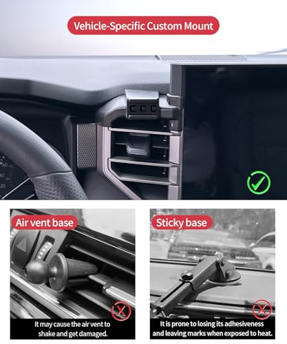Auto Clamp Car Phone Holder for Toyota Tundra 2022-2026, Sequoia 2023-2026 - size: 【Plastic Dashboard】For 2022-2026 Tundra / Sequoia