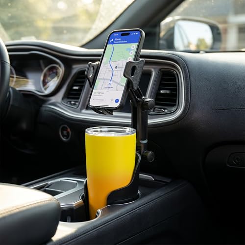 Cup Holder Phone Holder for Car, Car Phone Mount for Your Car - color: Black