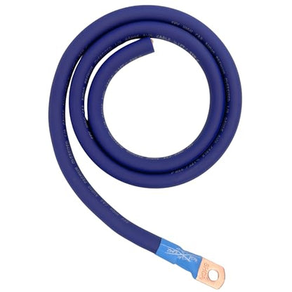 Sky High Oversized 1/0 Gauge AWG Big 3 Upgrade Blue/Black Electrical Wiring Kit - color: Blue/Black