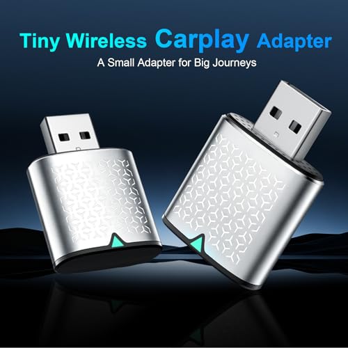 Wireless Carplay Adapter for iPhone, Bluetooth Car Play Dongle - color: Silver