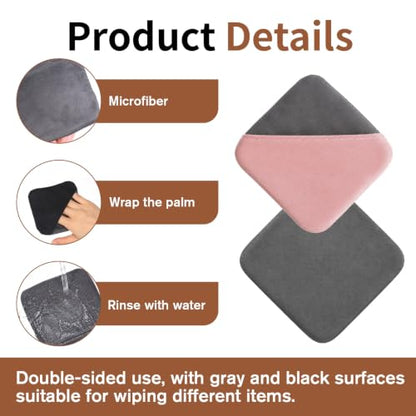Car Screen Cleaner, 4''×4'' Car Touch Screen Cleaner Non-Scratch Microfiber Auto Touchscreen Cleaning Cloth Automotive Touchscreen Cleaners Cloth for Vehicle Dashboard Cars Display Interior (Pink)