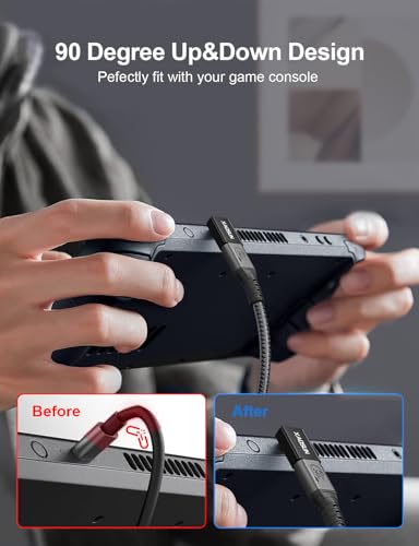 XAOSUN 40Gbps 90 Degree USB C Adapter, Right Angle USB4.0 Converter 2-Pack - color: 90 Degree-Black