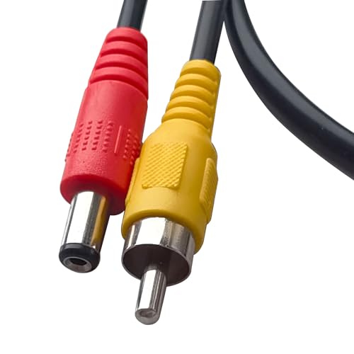 4-Pin to RCA Adapter Cable - M12 Adapter, AV DC Connector, Video Extension for Car Backup Camera (4-Pin Female to RCA+DC Male) - size: 4 pin Famale to rca+dc Male
