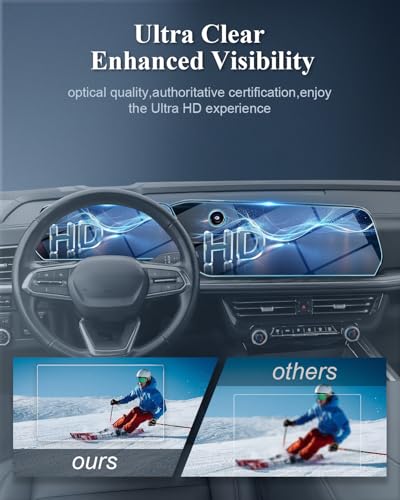 BIBIBO Upgraded 4Pcs 2025 Chevy Tahoe Screen Protector for 2025 2026 ChevyTahoe & 2025 2026 Suburban 17.7" Navigation &11" Dashboard Display Anti Glare& Scratch Ultra-Clear