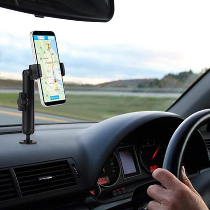 Mippko Wall Mount Phone Holder for Truck/Car/Boat/Wall/Desk,Compatible with 3.5~7.5 inch iPhone/Nexus/HTC/LG/Huawei/Smart Phones,360°Adjustment Aluminium Alloy Arm Drilling Base Mount