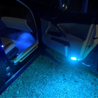 iJDMTOY Aqua Ice Blue 18-SMD Full LED Under Side Door Courtesy Lights Compatible With Toyota 2022-up Tundra, 2023-up Sequoia, Compatible With Lexus 2024-up GX550, Replace OEM Single LED Lamp - style: Aqua