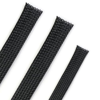 25ft PET Expandable Braided Cable Sleeve 1/6inch(4mm) Pet Braided Cable Sleeve for Audio Video Device Wire Automotive Wire (Black) - color: Black, size: 4mm"(1/6 inch)