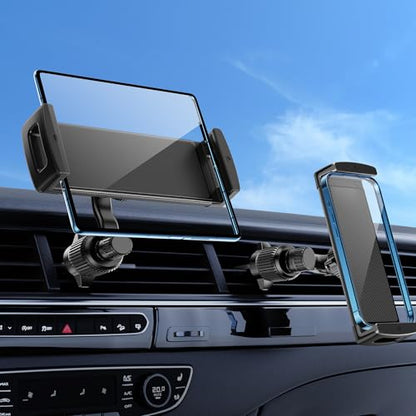 Long Arm Car Phone Mount for Samsung Galaxy Z Fold 8 Ultra 8 7 6 5 4 3 Accessories - Tablet Holder for Car Air Vent, 360° Rotatable Fit for iPad mini Pro Air Pixel Fold and More 4-12.9" Device - style: Air Vent-Long Arm