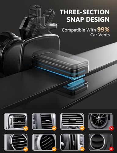 JOYMASS Wireless Car Charger, 15W Fast Charging Auto Clamping Car Charger Cell Phone Holder Mount Vent for iPhone 15 14 13 12 Mini Pro Max, Samsung Galaxy S24 Ultra S23 S22 S21+ Note 20, etc - Silver - color: SILVER