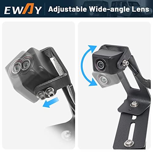 EWAY Light 2.0 Spare Tire Reverse Backup Camera for Jeep Wrangler JK Compass Commander Patriot Liberty 2007-2018, Upgrade Ajustable Brackets for Flexible Angle, Hitch Camera with 90° Ajustable Angle