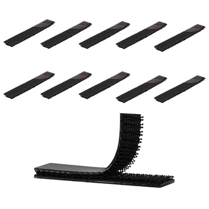 Dual Lock SJ3550 1/2"x 3" 10PCS Black Reclosable Fastener Heavy Duty Interlocking Tape Mushroom Shaped Sticky Hook Lock Mounting Tape for EZ Pass Holder Indoor Outdoor Use - size: 1/2"x 3"