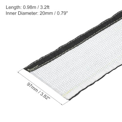 MECCANIXITY 1.5mm Heat Shroud Aluminized Sleeving 3/4" ID x 3.2FT Aluminum Metallic Fiberglass Heat Shroud for Fuel Lines Cables Electrical Wiring - size: 3/4" ID x 3.2FT