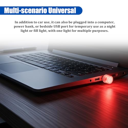 4 Pack USB LED Ambient Lights, Red - color: Red