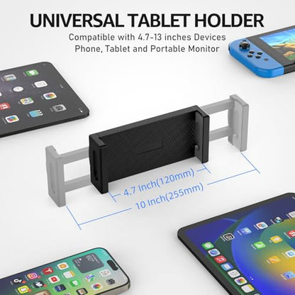 Urmust Dual Arm Tablet Wall Mount Ipad Holder, 4.7-13" - size: 2 Arm-Up to 13"