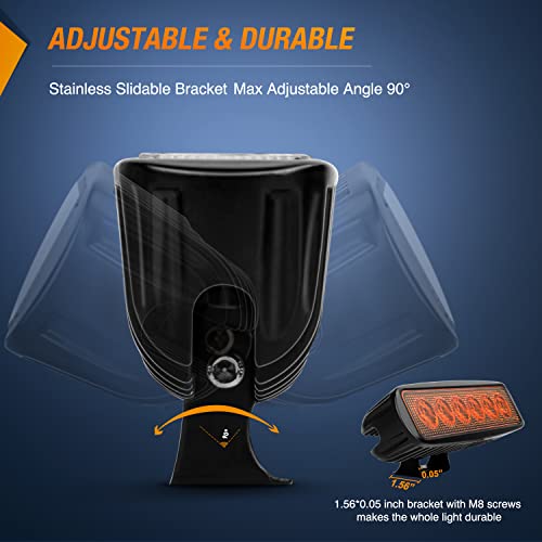 Nilight 6 inch Amber LED Light Bar 2PCS 18W Spot Driving Fog Single Row Off Road Boat Lights Driving Bumper Reverse Lighting for Trucks SUV ATV UTV Golf Cart - color: Amber Light Black House