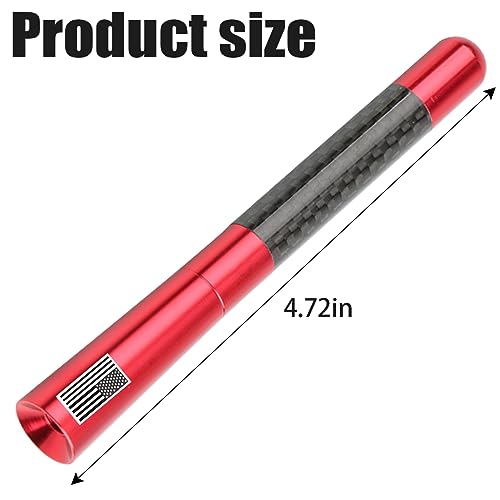 BESULEN 4.7 Inch Car Short Antenna, American Flag Design, Red - color: Red, size: 4.7 Inch