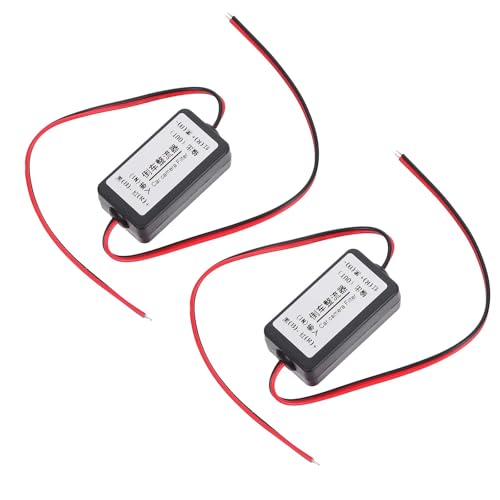 2 Pack Backup Camera Rectifier Non-Flickering Car Rear View Camera Filter 12V DC Power Relay Capacitor Connector Voltage Stabilizer for Audi BMW Volkswagen Dodge Journey Chevrolet Silverado Kia