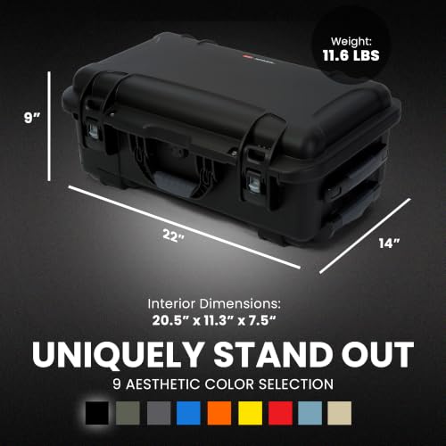 NANUK 935 Hard Case Empty - Waterproof with Wheels, 22"x14"x9" - Dustproof and Impact Resistant, Carry-On Approved for Most Airline - Black - color: Black, style: Empty
