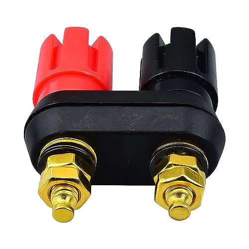 4mm Speaker Binding Posts, Female Banana Jacks for Panel Mount, 2-Pack - color: 2-Way Banana Plugs